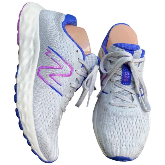 New Balance 520v8 W520EP8 White Blue Lace Up Running Shoes Womens Size 7.5 - Picture 2 of 11